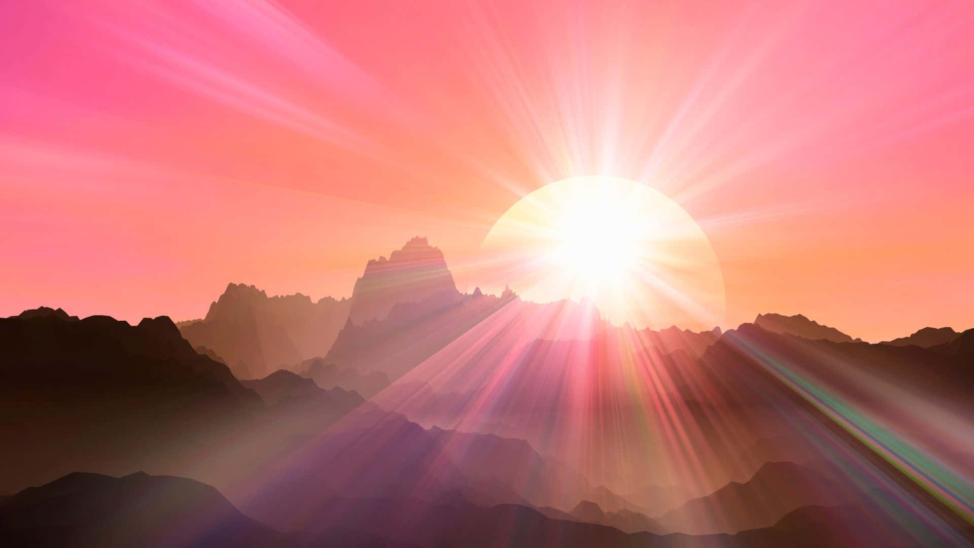 El reloj avanza mientras el sol sale sobre el horizonte. Fondos de pantalla