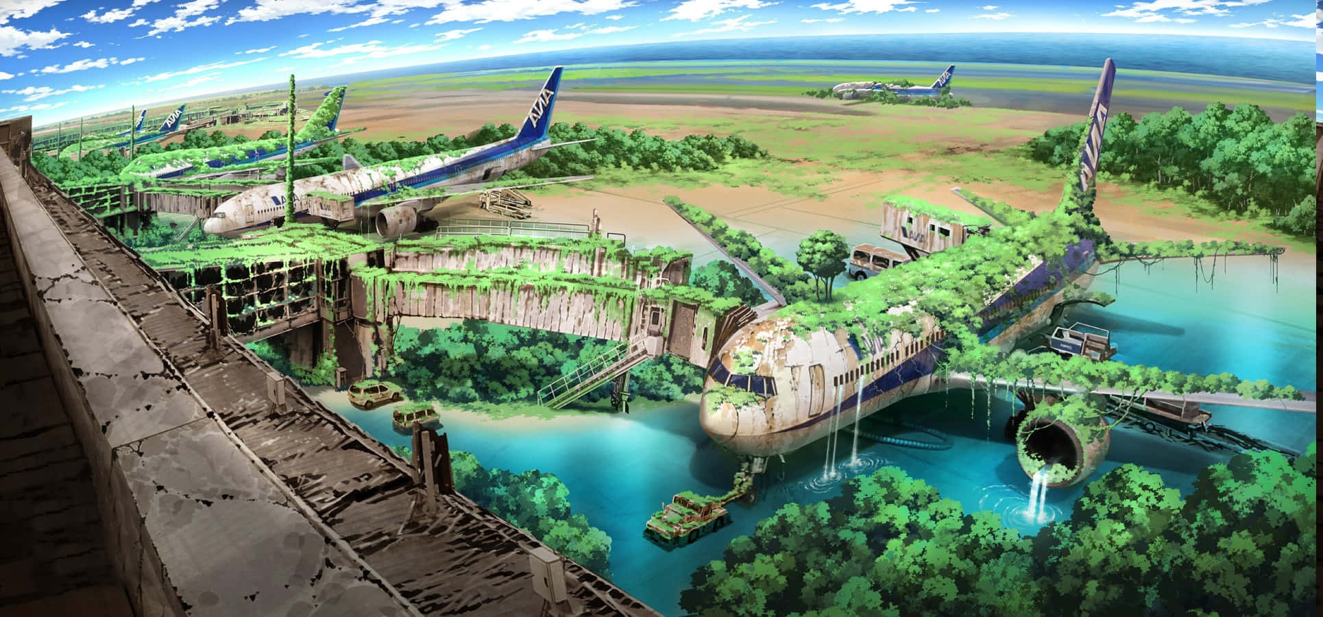 El renovado paisaje del anime Fondos de pantalla