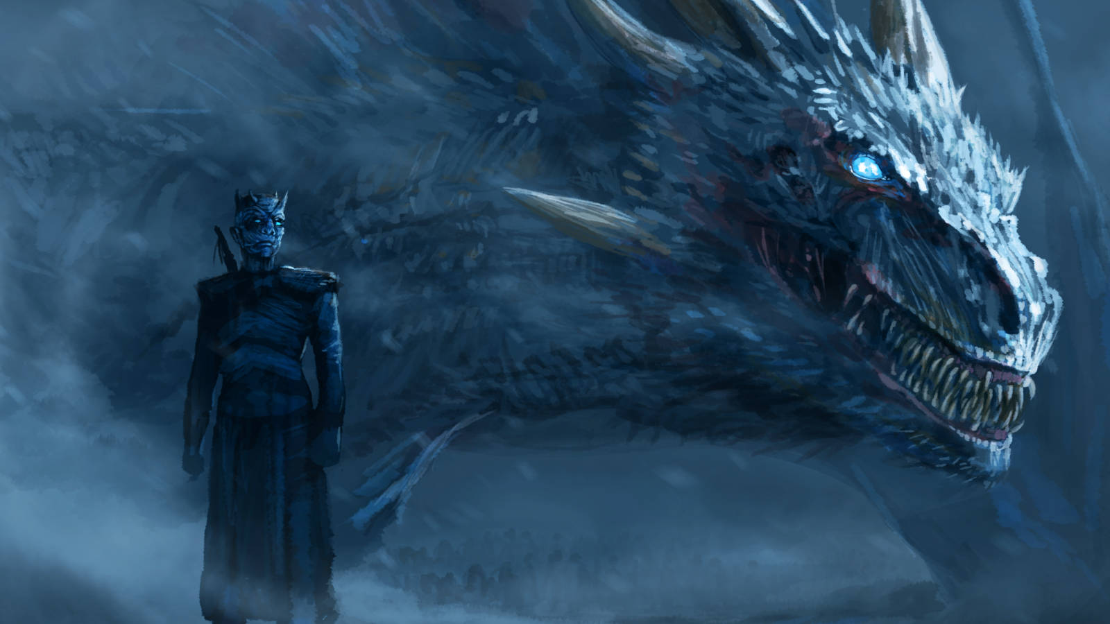 El Rey de la Noche gobierna la oscuridad del invierno en Game of Thrones de HBO. Fondos de pantalla