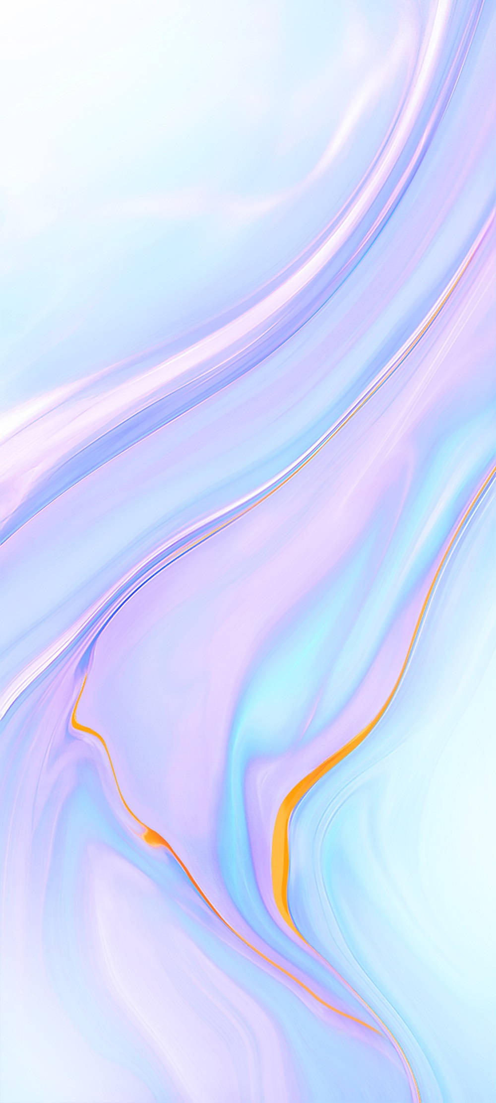 El Samsung A51 irradia elegancia moderna con sus ondas estéticas de color púrpura claro. Fondos de pantalla
