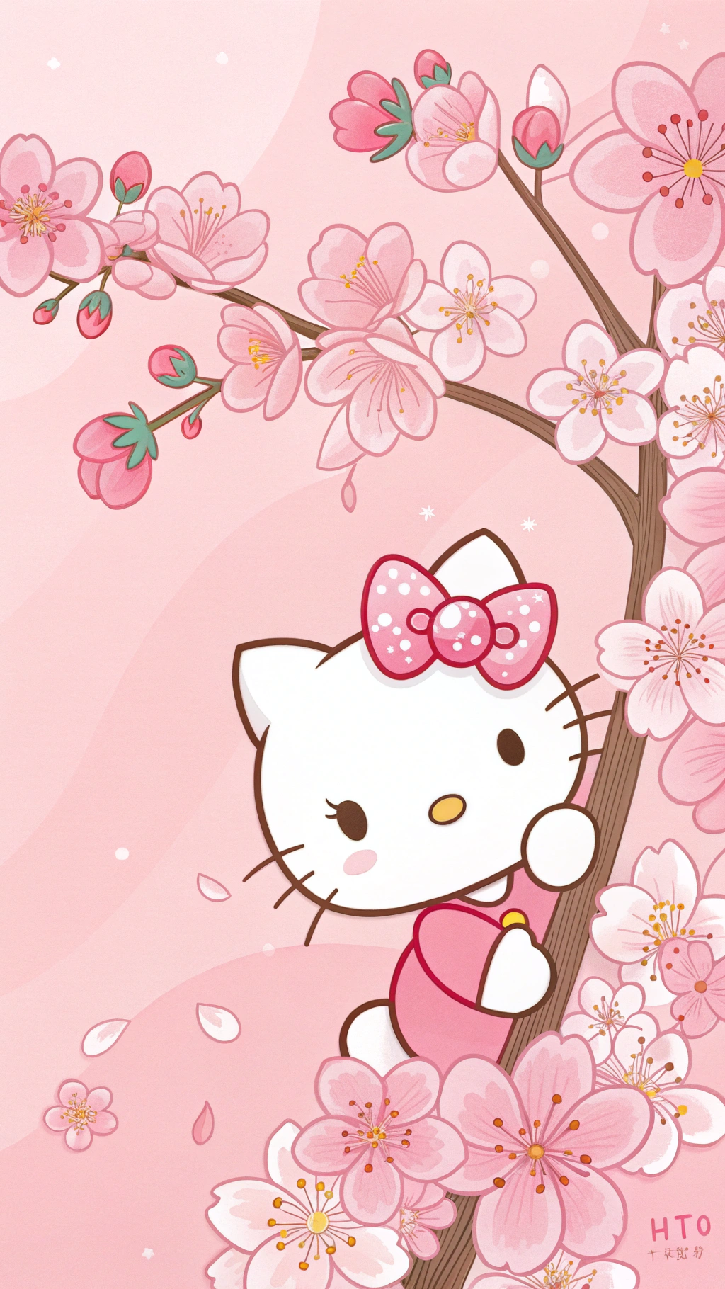 El Secreto Floreciente de la Linda Hello Kitty Fondos de pantalla