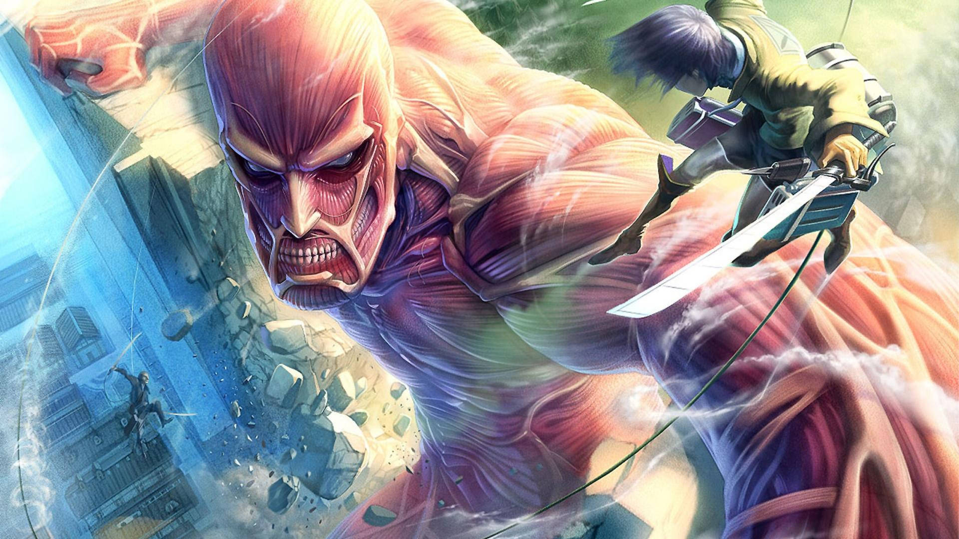 El Titán Colosal se cierne en Attack on Titan Fondos de pantalla