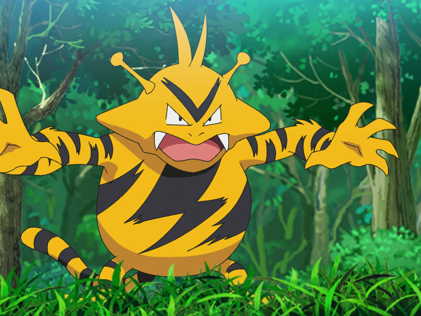 Electabuzz en un Bosque Fondos de pantalla