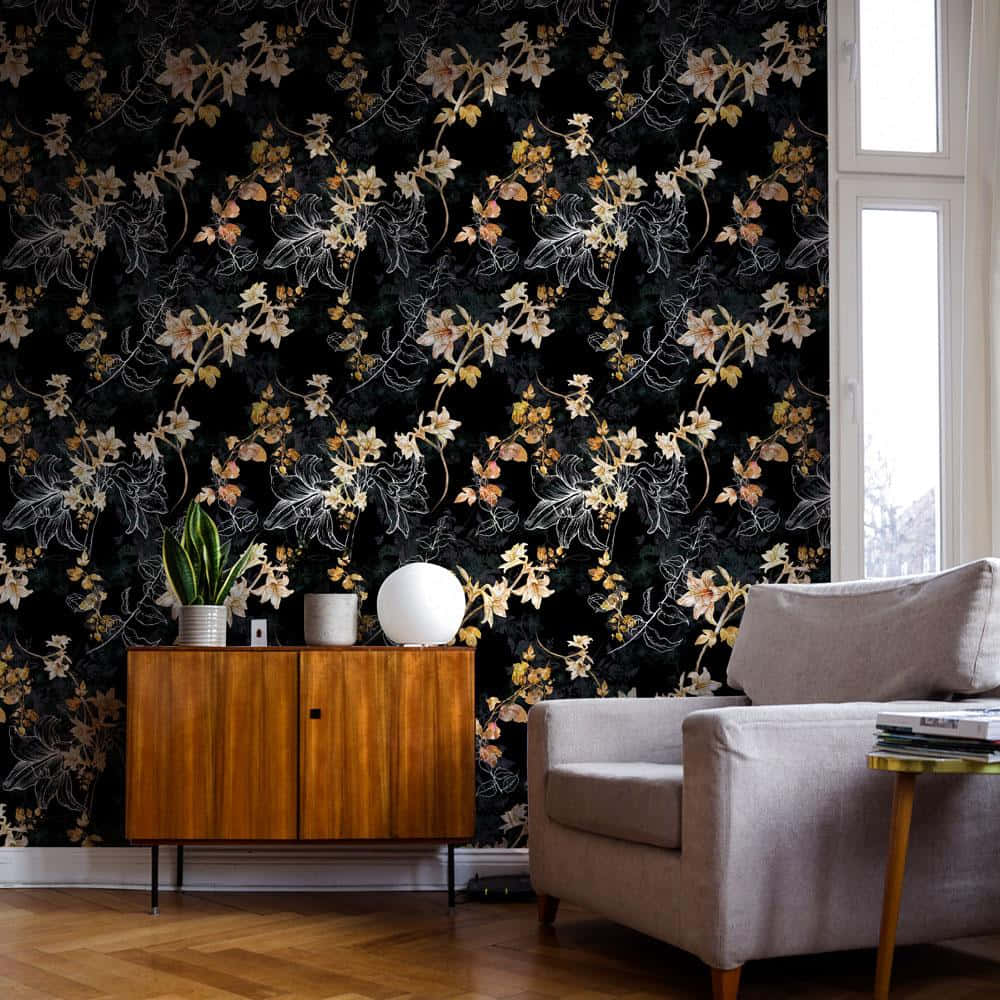 Elegancia Floral Oscura: Un Fondo Misterioso de Flores Fondos de pantalla