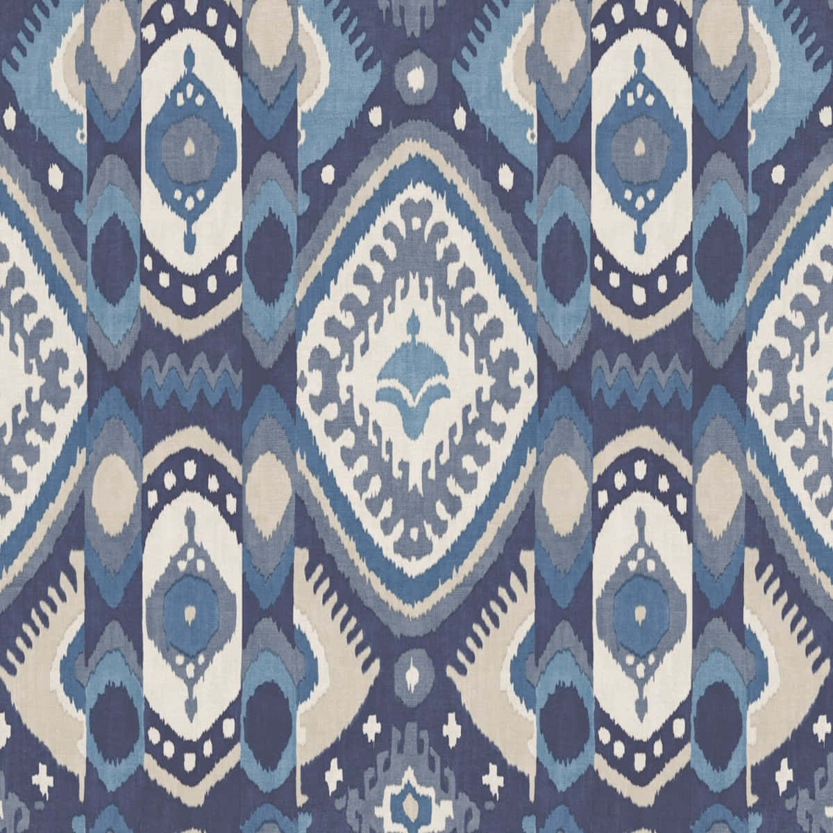 Elegante Fondo de Pantalla con Patrón Bukhara Azul Fondos de pantalla