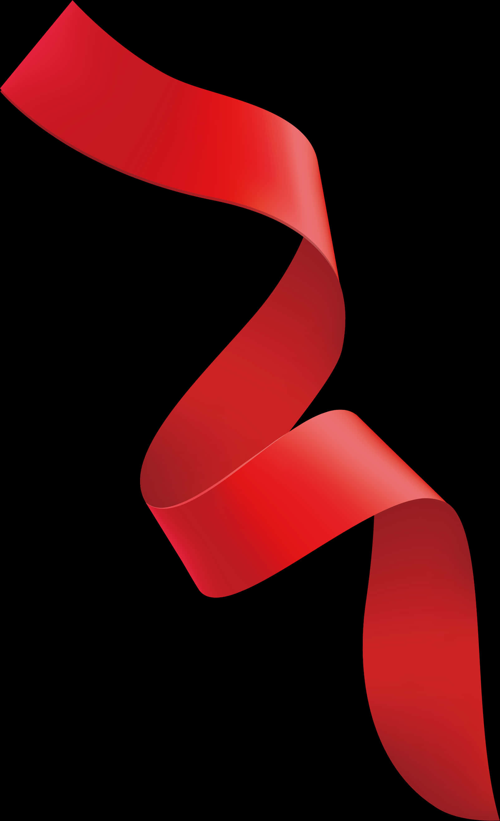 Elegante listón rojo sobre fondo negro Fondos de pantalla