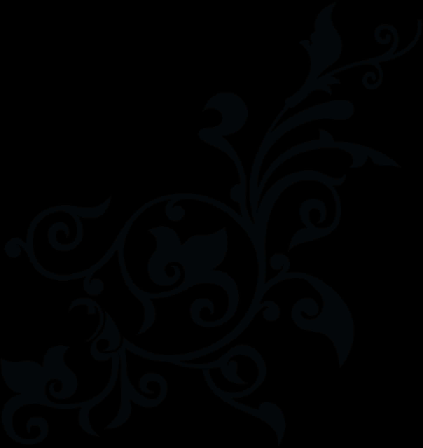 Elegante patrón floral negro Fondos de pantalla