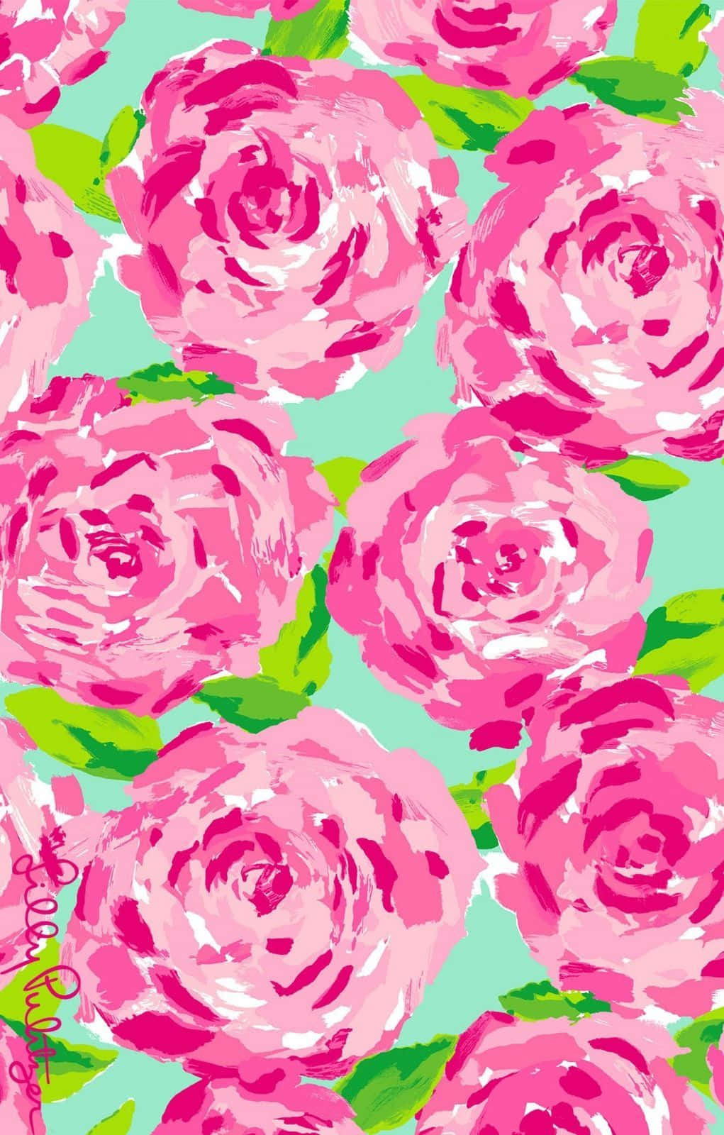 Elegante patrón Lilly Pulitzer en colores vibrantes Fondos de pantalla