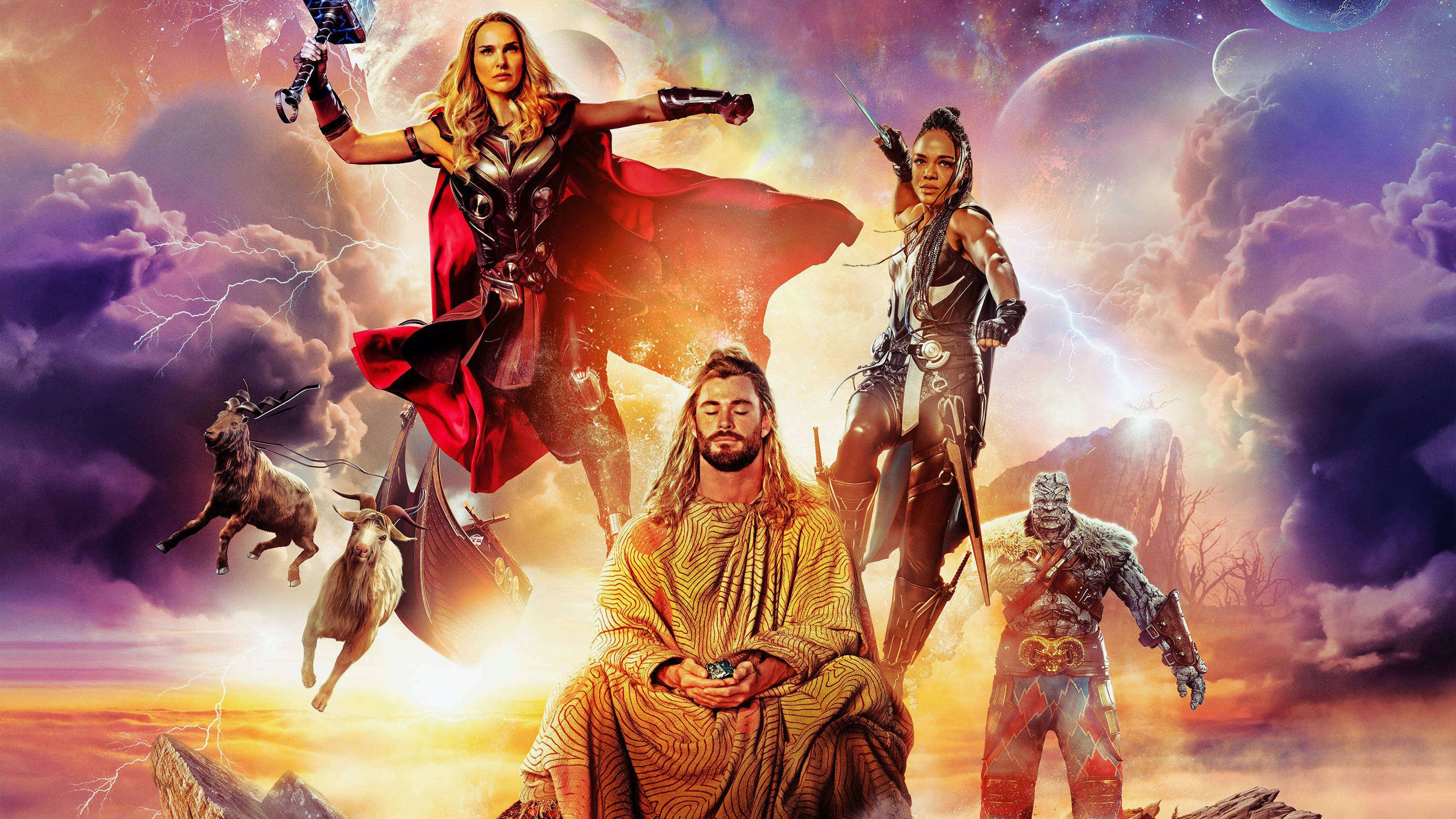 Elenco principal de Thor Love and Thunder Fondos de pantalla