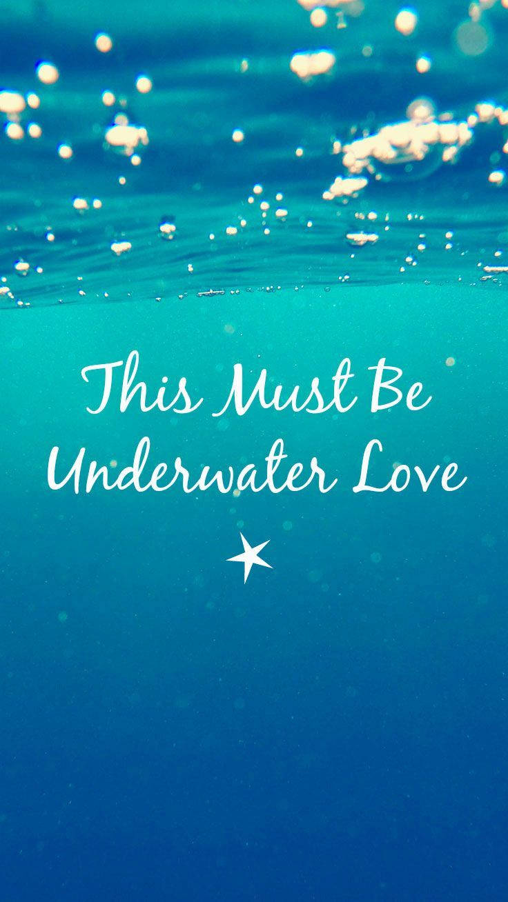 Fondo de pantalla móvil de sirena bajo el agua con declaración de amor.