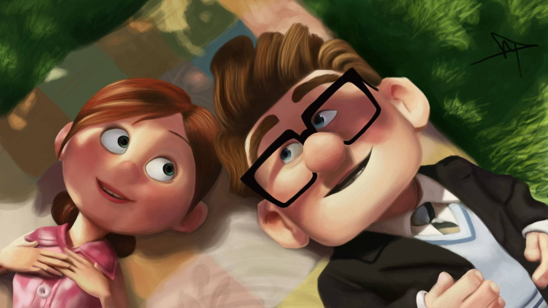 Ellie Y Carl Fredricksen De La Película Up Fondos de pantalla
