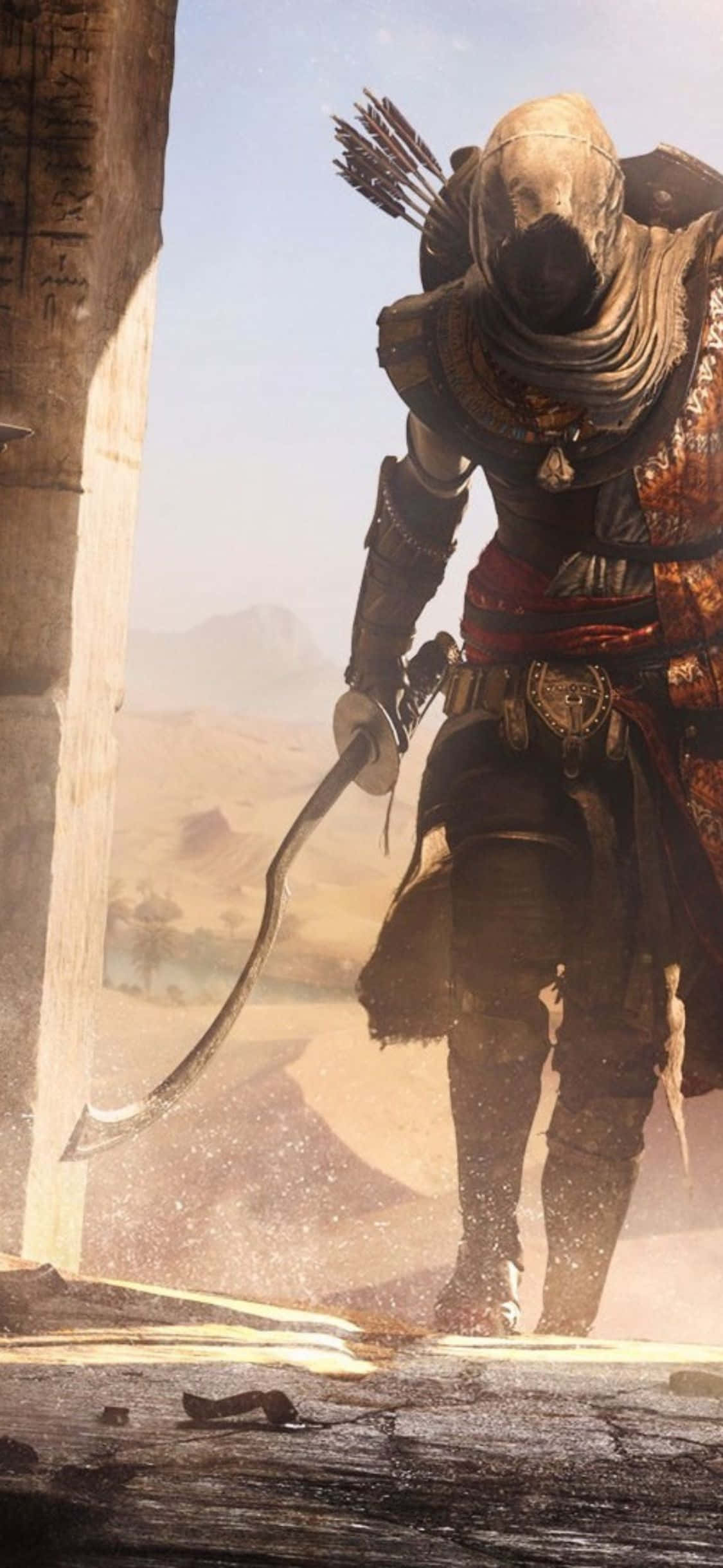Embárcate en una nueva y audaz aventura con Assassin's Creed Origins en iPhone X. Fondos de pantalla