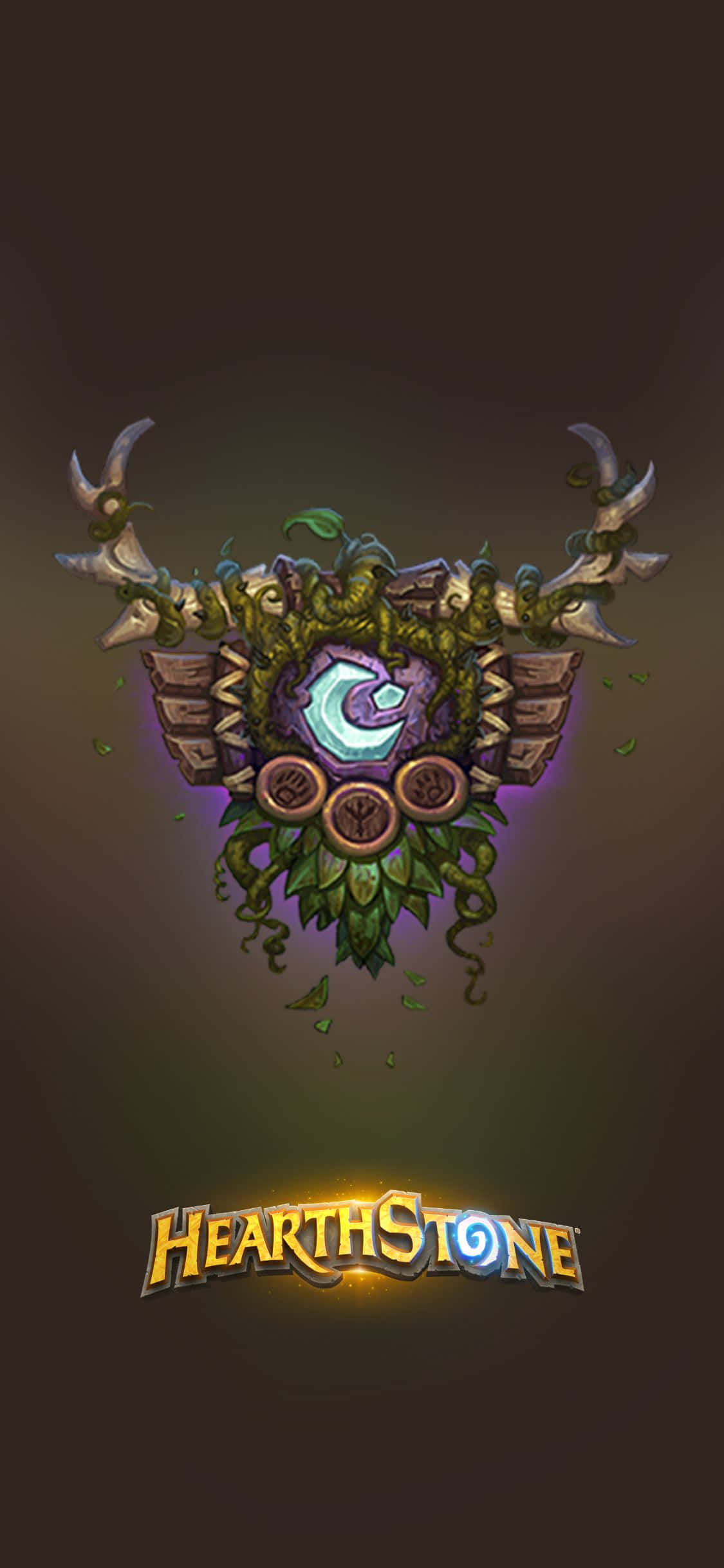 Fondo de Hearthstone para iPhone XS con Emblema de Druida Fondos de pantalla