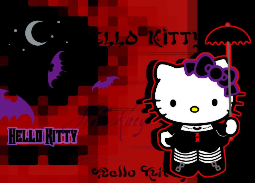 Emo Hello Kitty Media Luna Fondos de pantalla