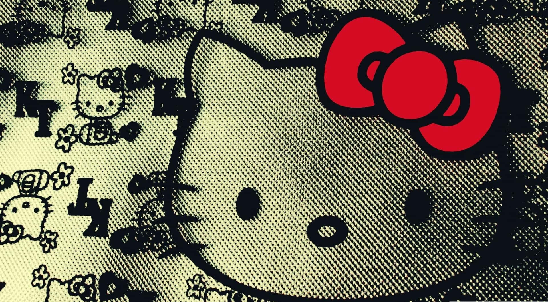 Emo Hello Kitty Moño Rojo Fondos de pantalla