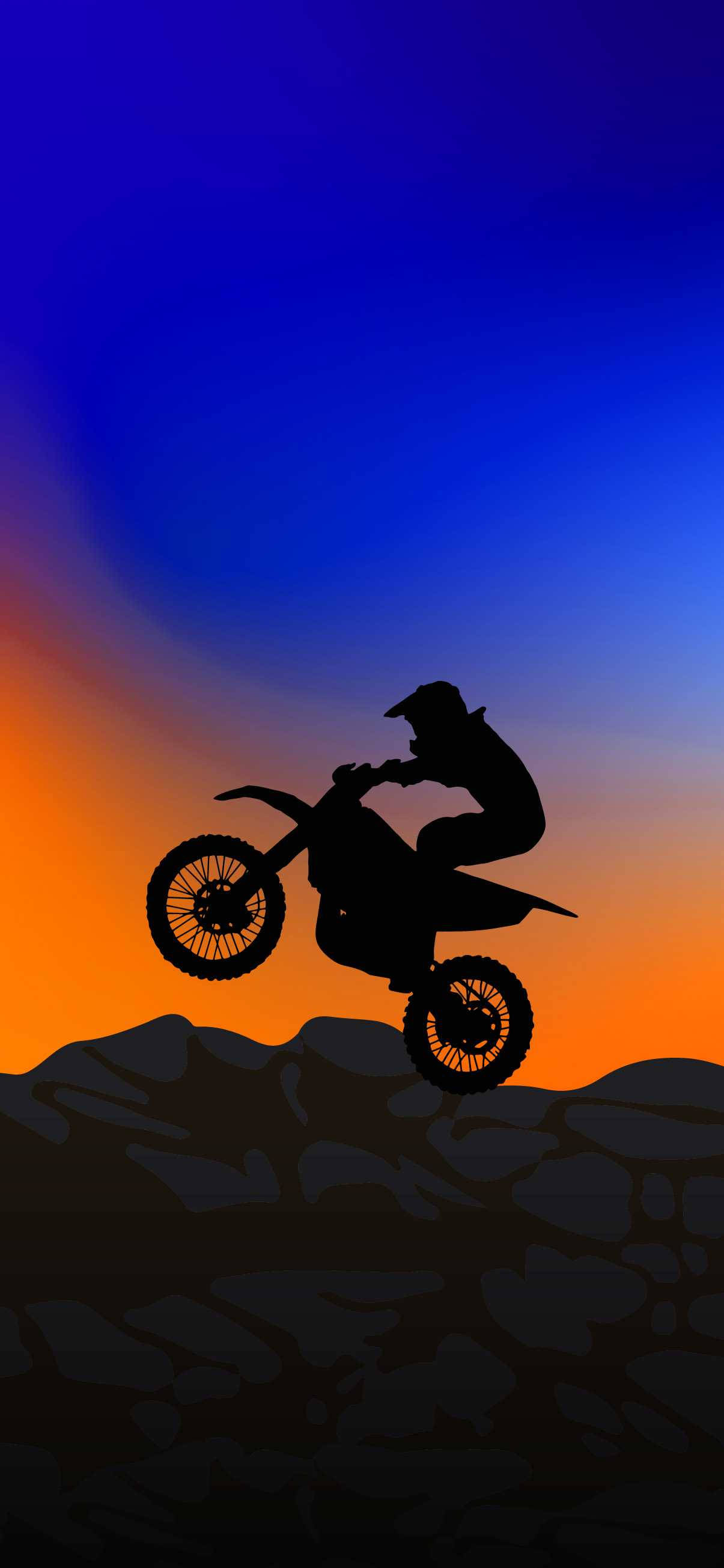 Emoción Extrema - Silueta de moto de cross al atardecer Fondos de pantalla