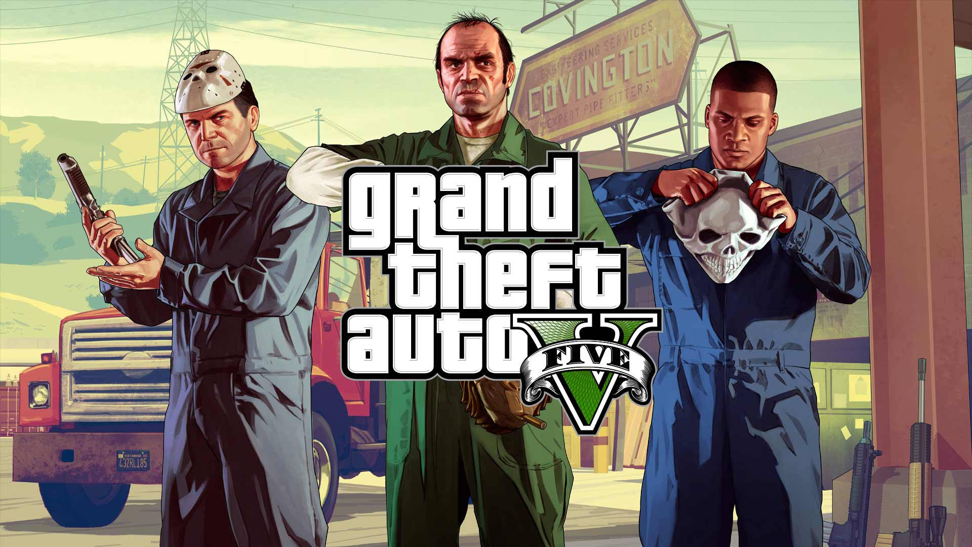 Emocionante Escena de Robo de GTA 5 en Brillante 1080p Fondos de pantalla