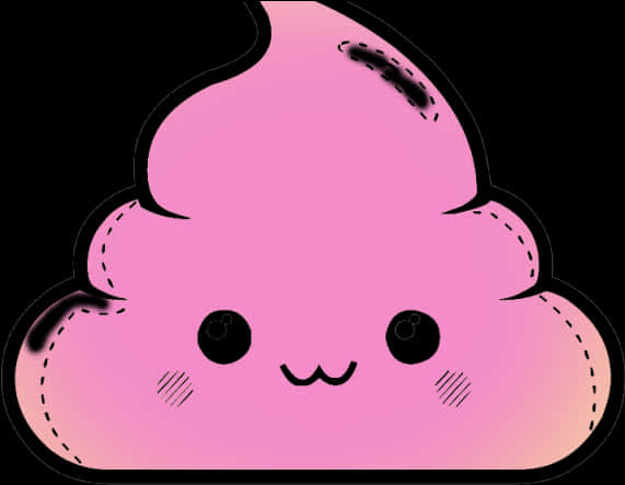 Emoji kawaii de popó rosa lindo Fondos de pantalla