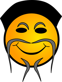 Emoji Sonriente con Barba de Chivo Gráfico Fondos de pantalla