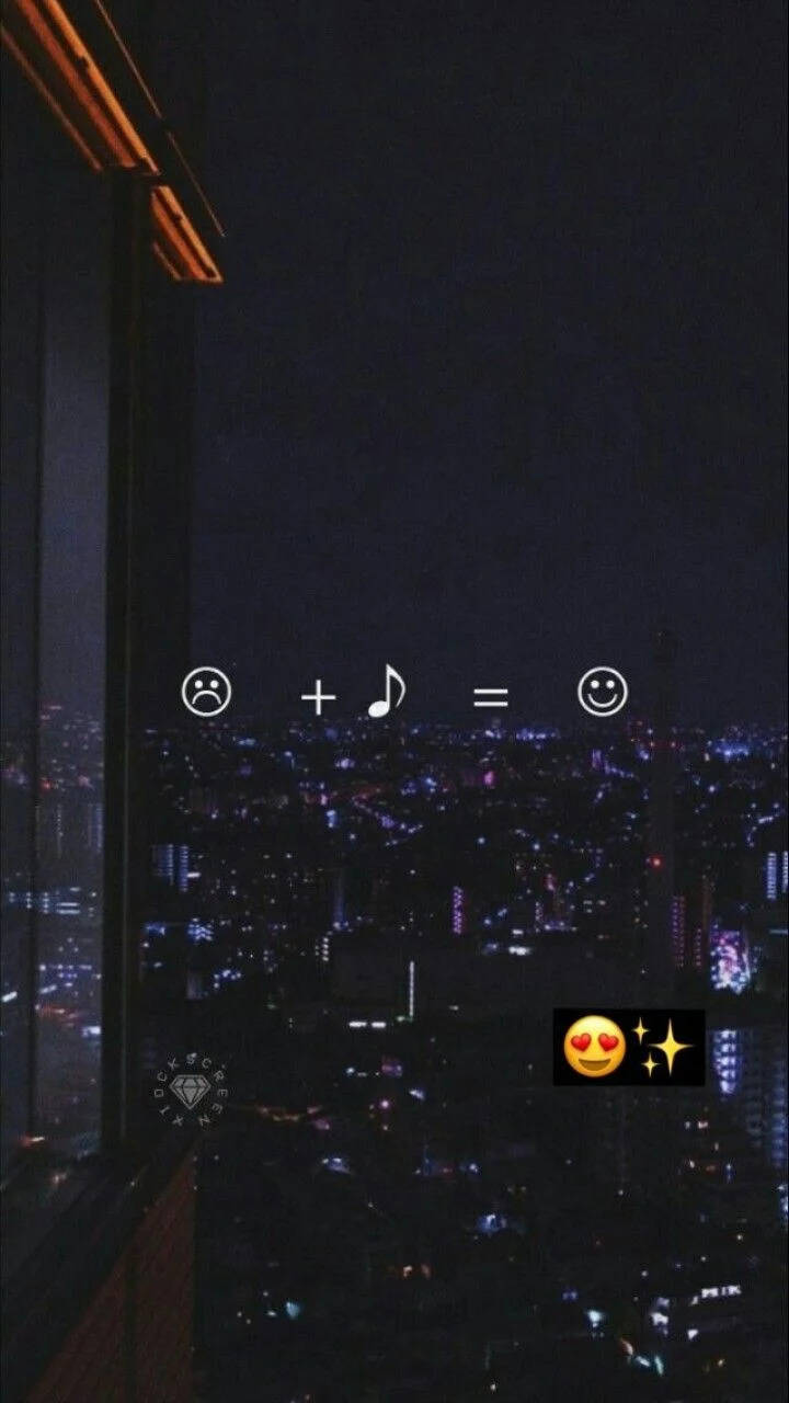 Emojis Musicales Estéticos Sobre Vista Urbana Fondos de pantalla