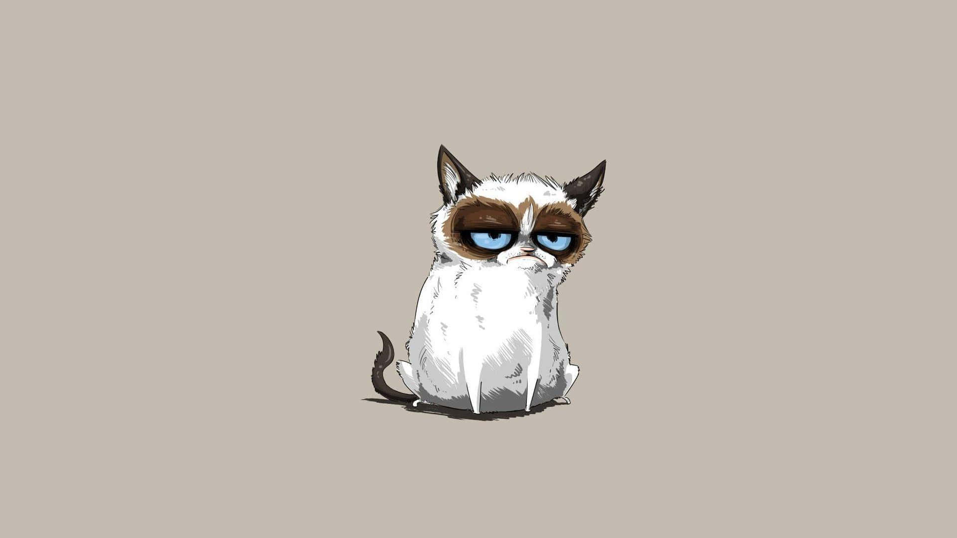 Encantador Gato de Caricatura en Estado Juguetón Fondos de pantalla