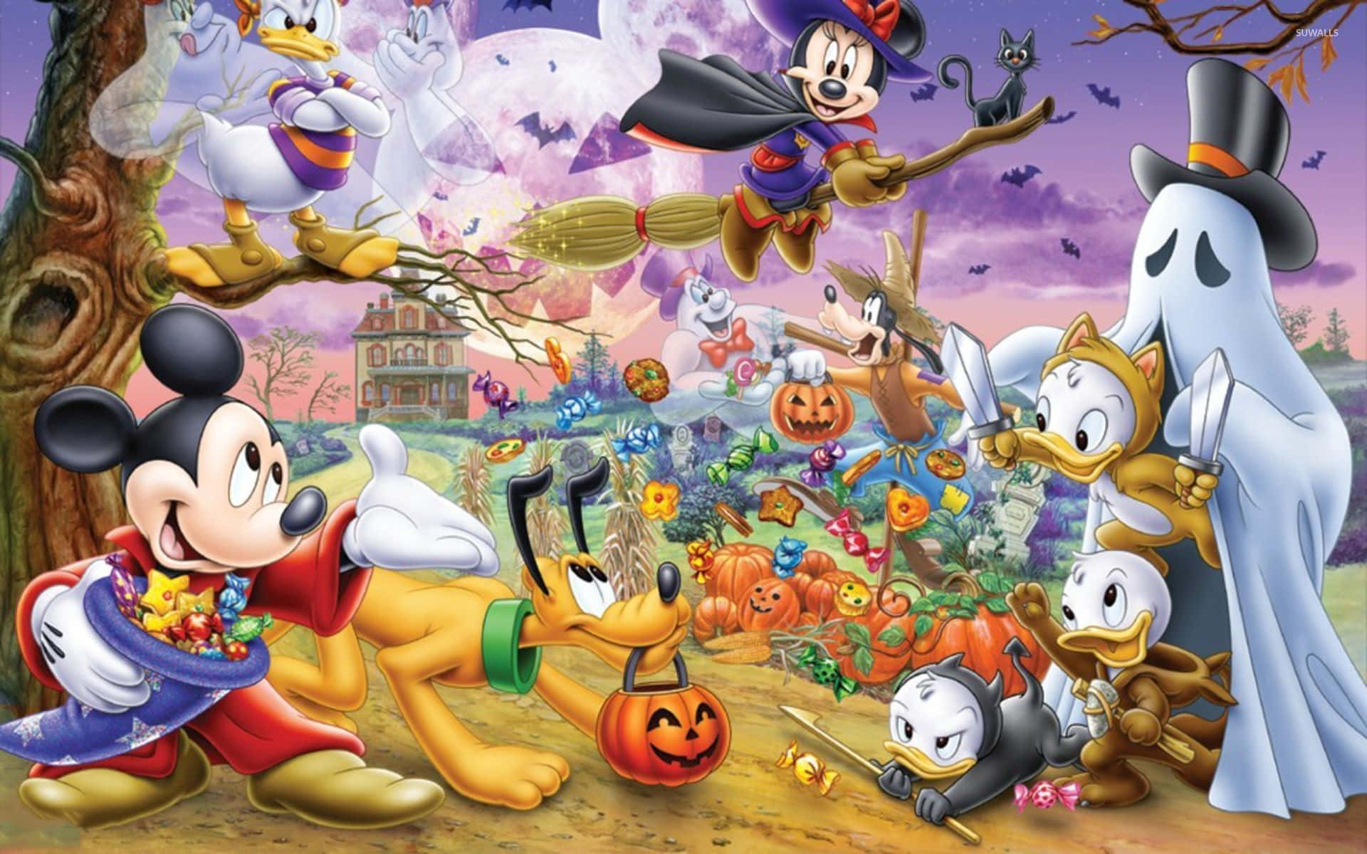 Encantadora Noche de Halloween de Disney Fondos de pantalla