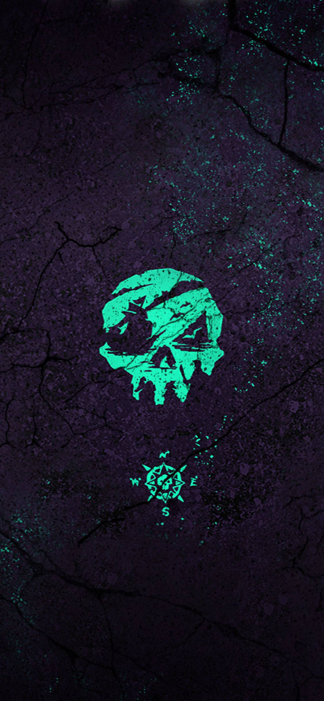 Encuentra tu camino entre los Mares de Ladrones con el logo de la calavera y el compás. Fondos de pantalla