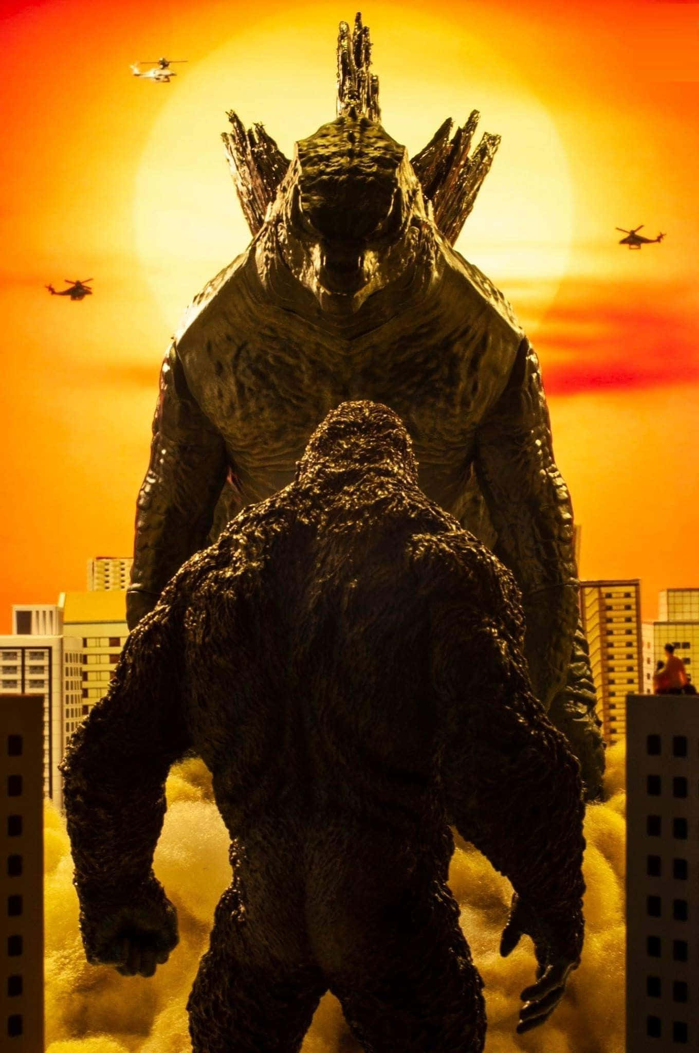 Enfrentamiento Épico entre Godzilla y Kong Fondos de pantalla