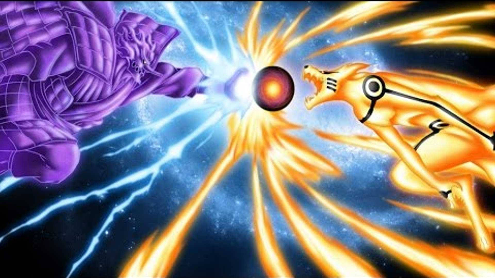 Enfrentamiento Intenso - Naruto Modo Kurama y el Susanoo de Sasuke Fondos de pantalla