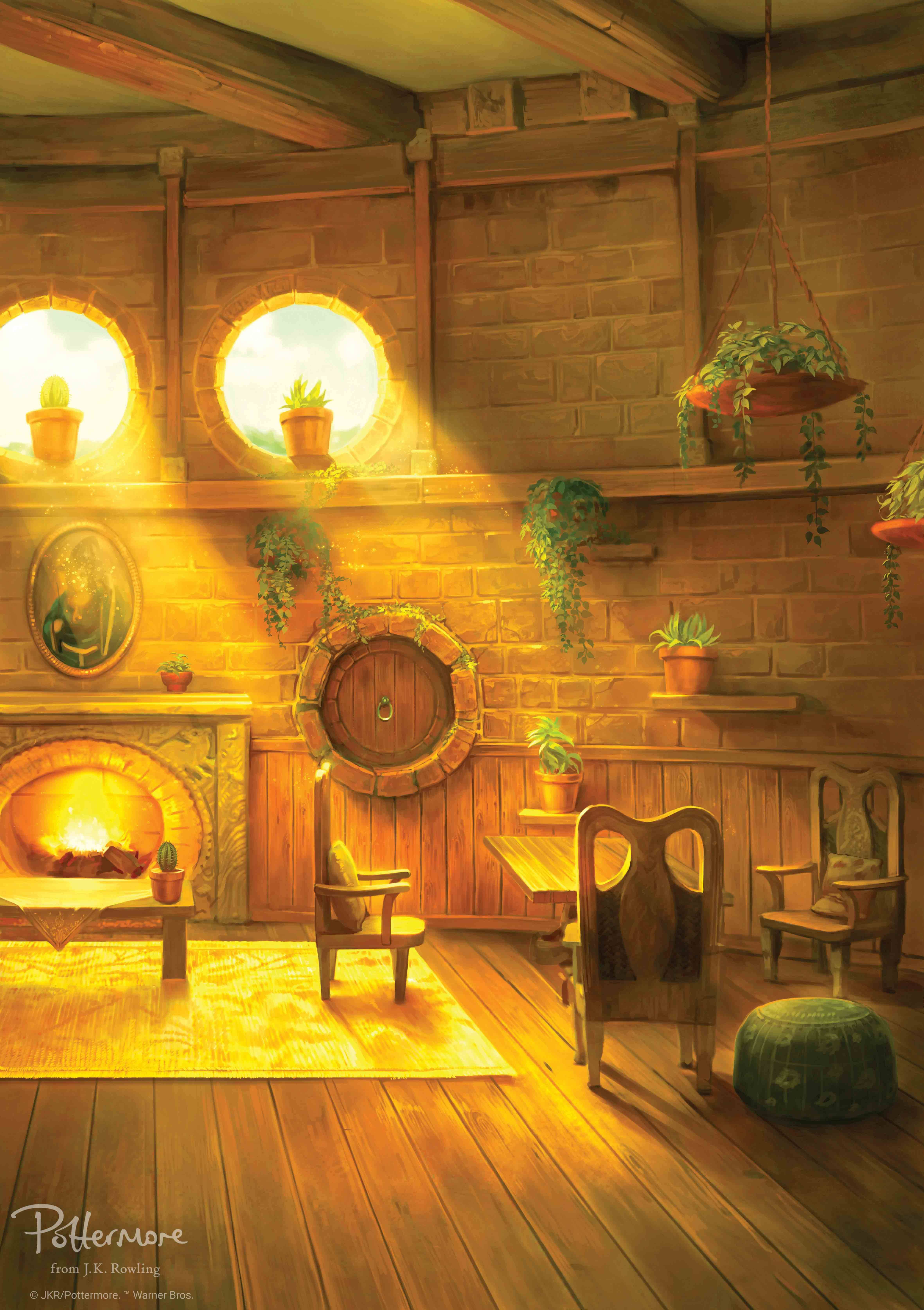 Entra a la mágica Sala Común de Hufflepuff Fondos de pantalla