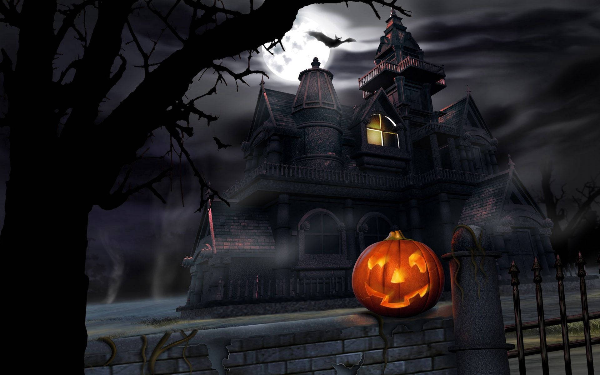 Entra a una escalofriante casa embrujada esta Halloween Fondos de pantalla