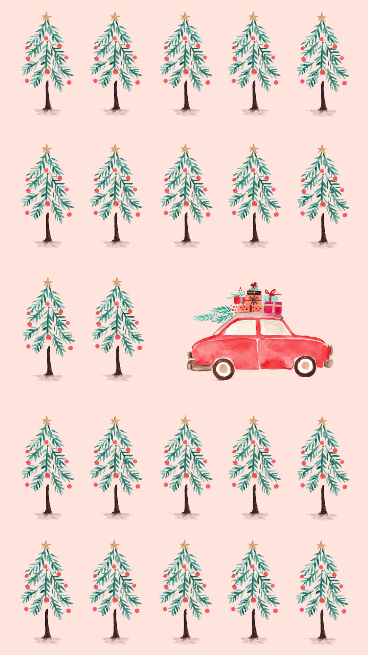Envía tus saludos navideños con tu teléfono navideño único y artístico Fondos de pantalla