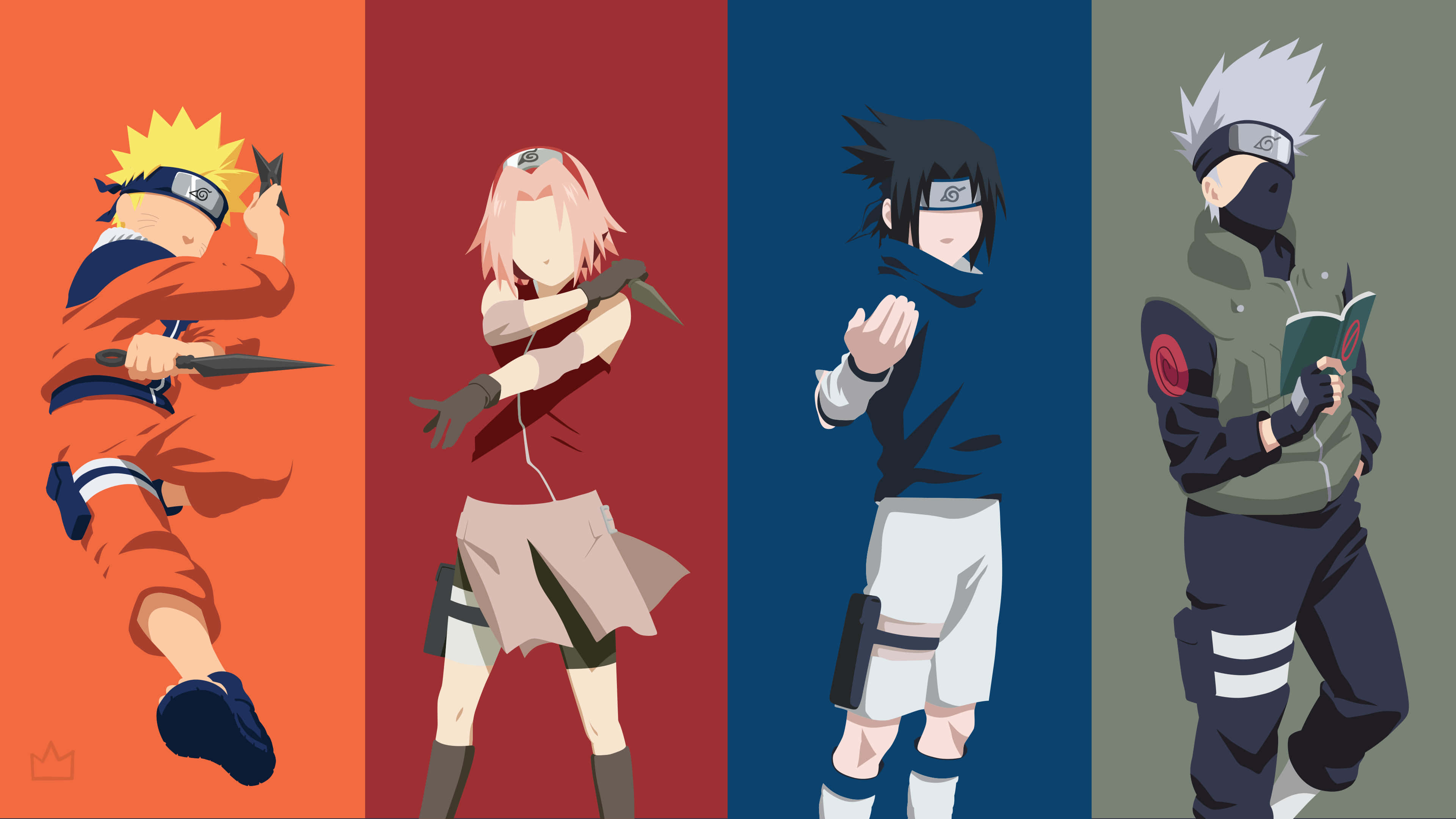 Equipo 7 - Naruto, Sasuke, Sakura, Kakashi y Rock Lee Fondos de pantalla