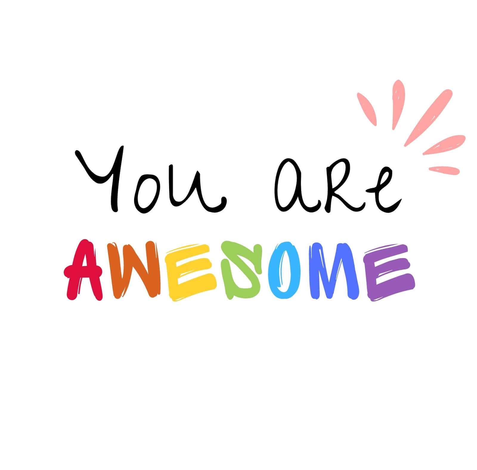 eres increíble - un lettering colorido Fondos de pantalla