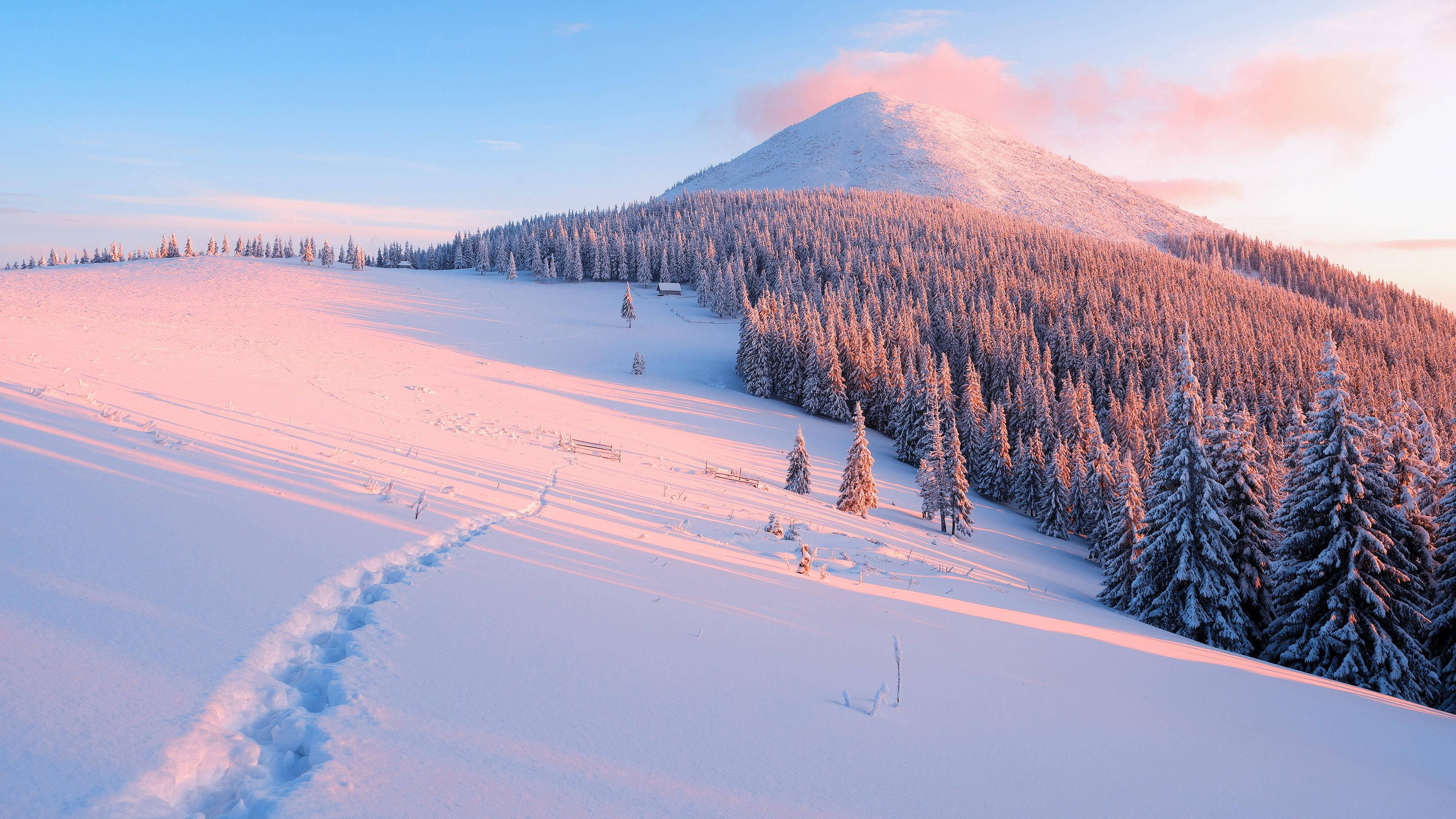 Erupción Invernal Cautivadora Fondos de pantalla
