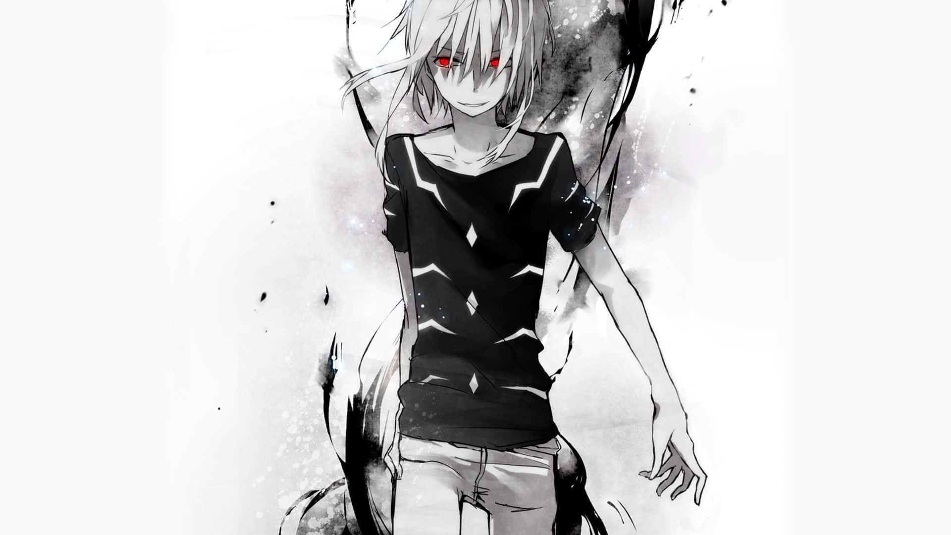 Escena de anime en blanco y negro Fondos de pantalla