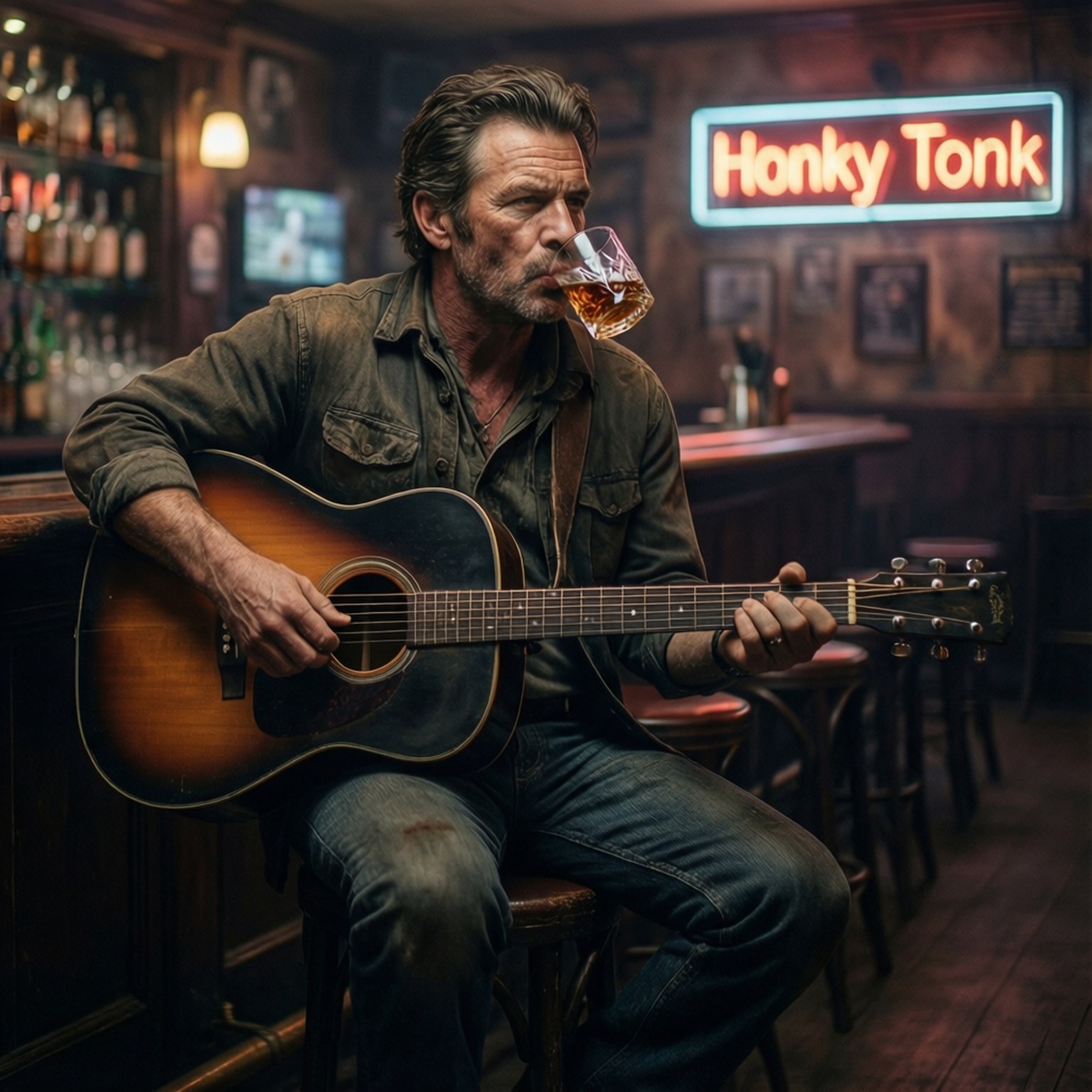 Escena de bar Honky Tonk Fondos de pantalla