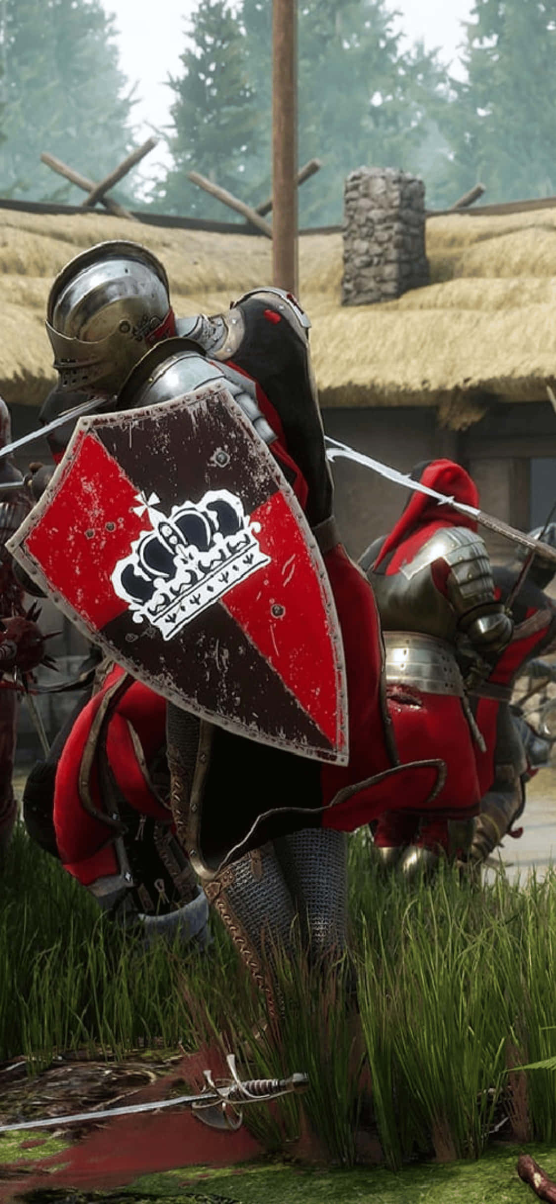 Escena de Batalla Épica de Mordhau en iPhone XS Fondos de pantalla