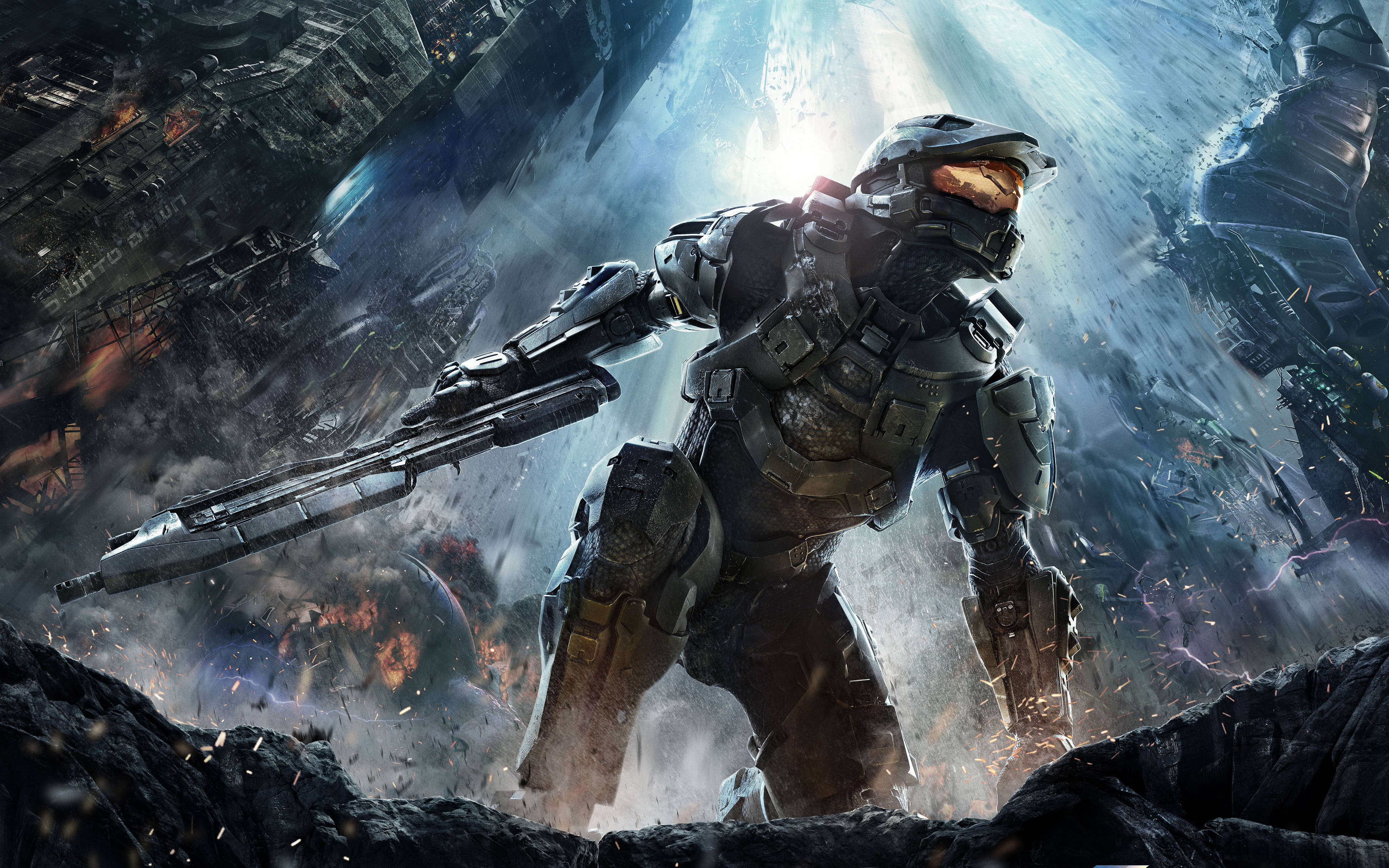 Escena Épica de Master Chief de Halo en Teléfono Gamer 4K Fondos de pantalla