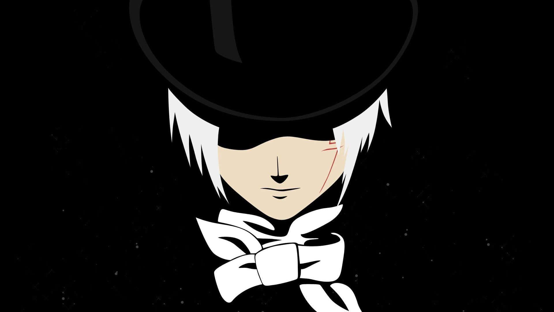Escena intensa de anime en blanco y negro Fondos de pantalla