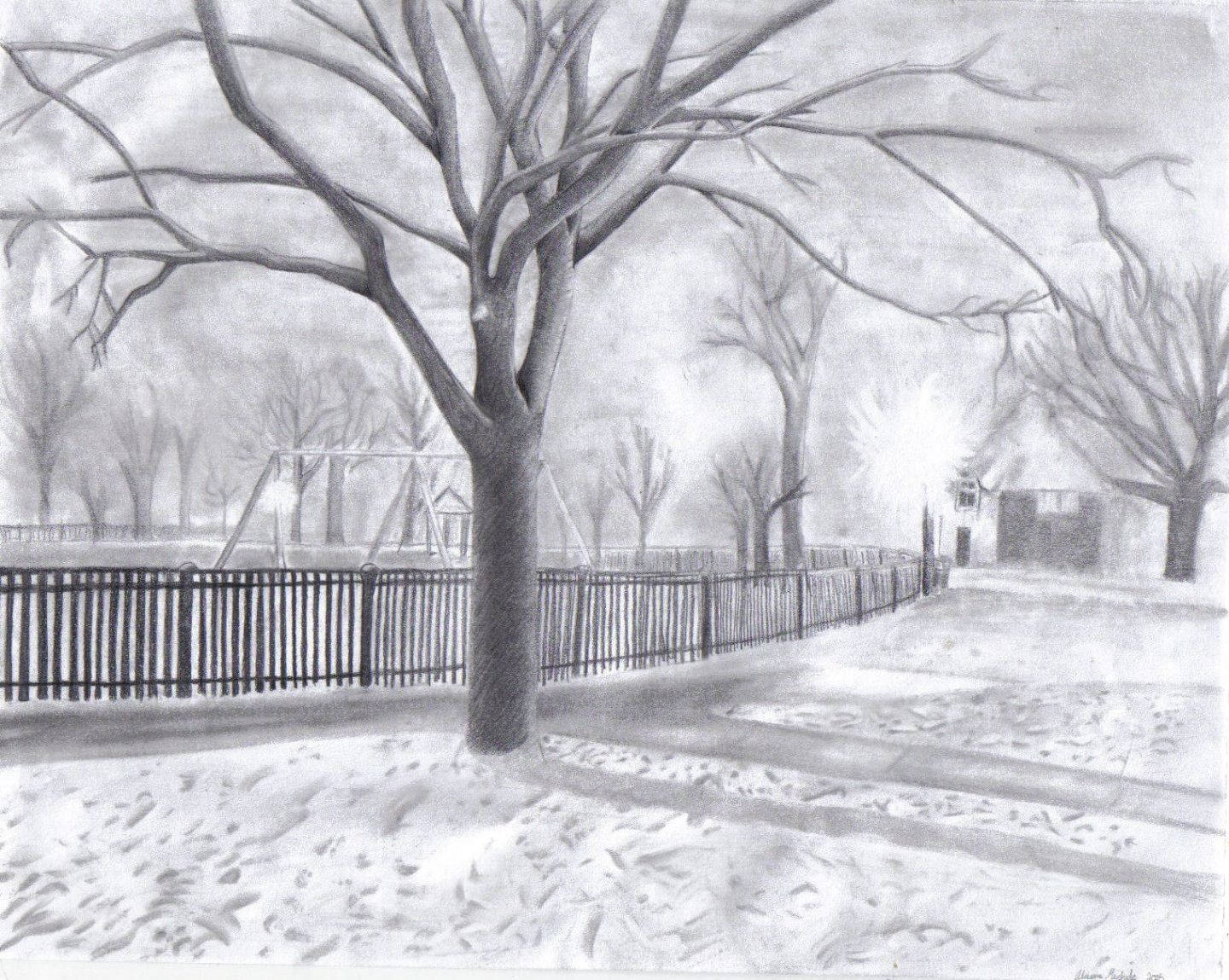 Escena invernal en dibujo genial Fondos de pantalla