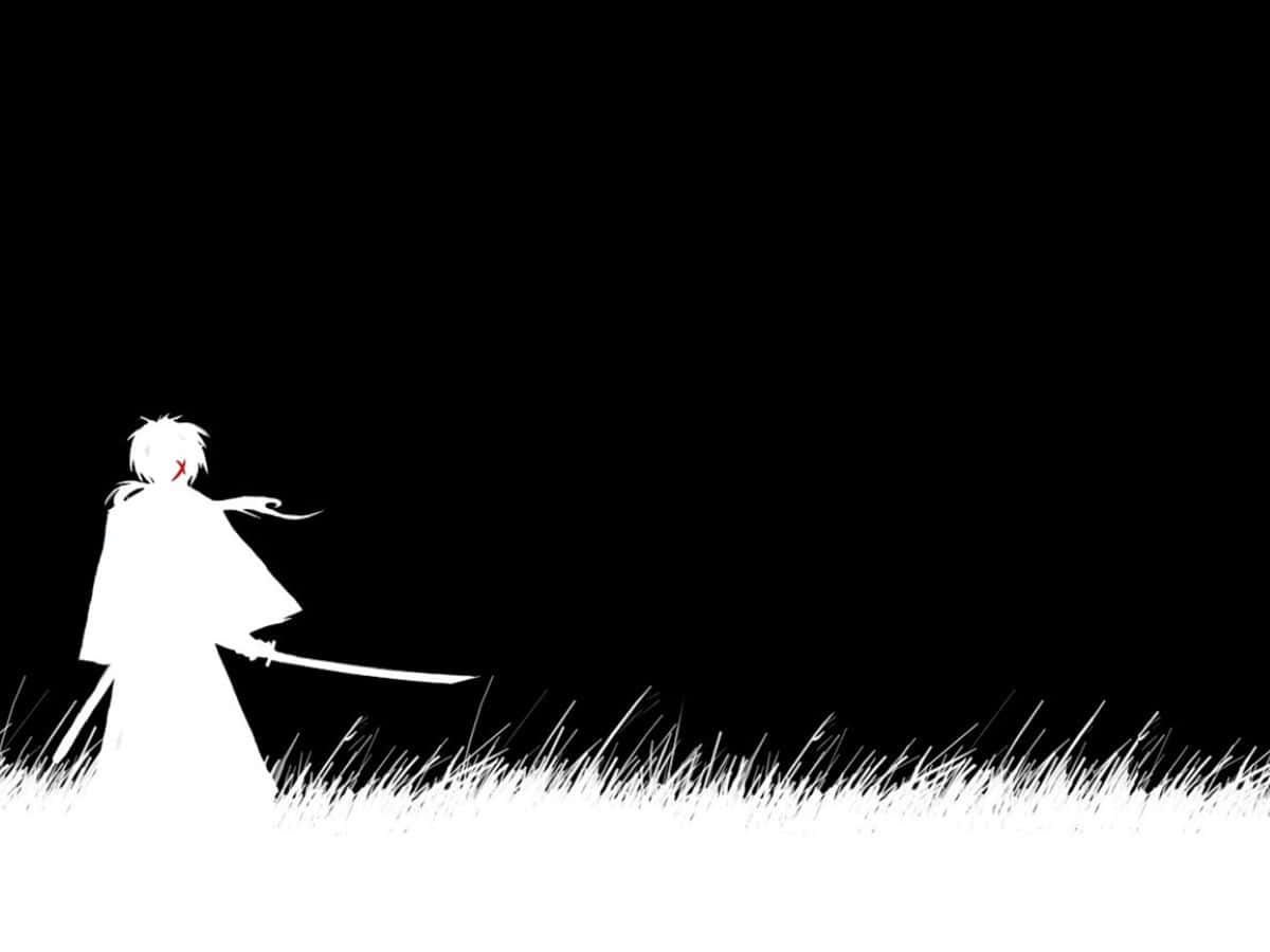 Escenario de Anime en Blanco y Negro Fondos de pantalla