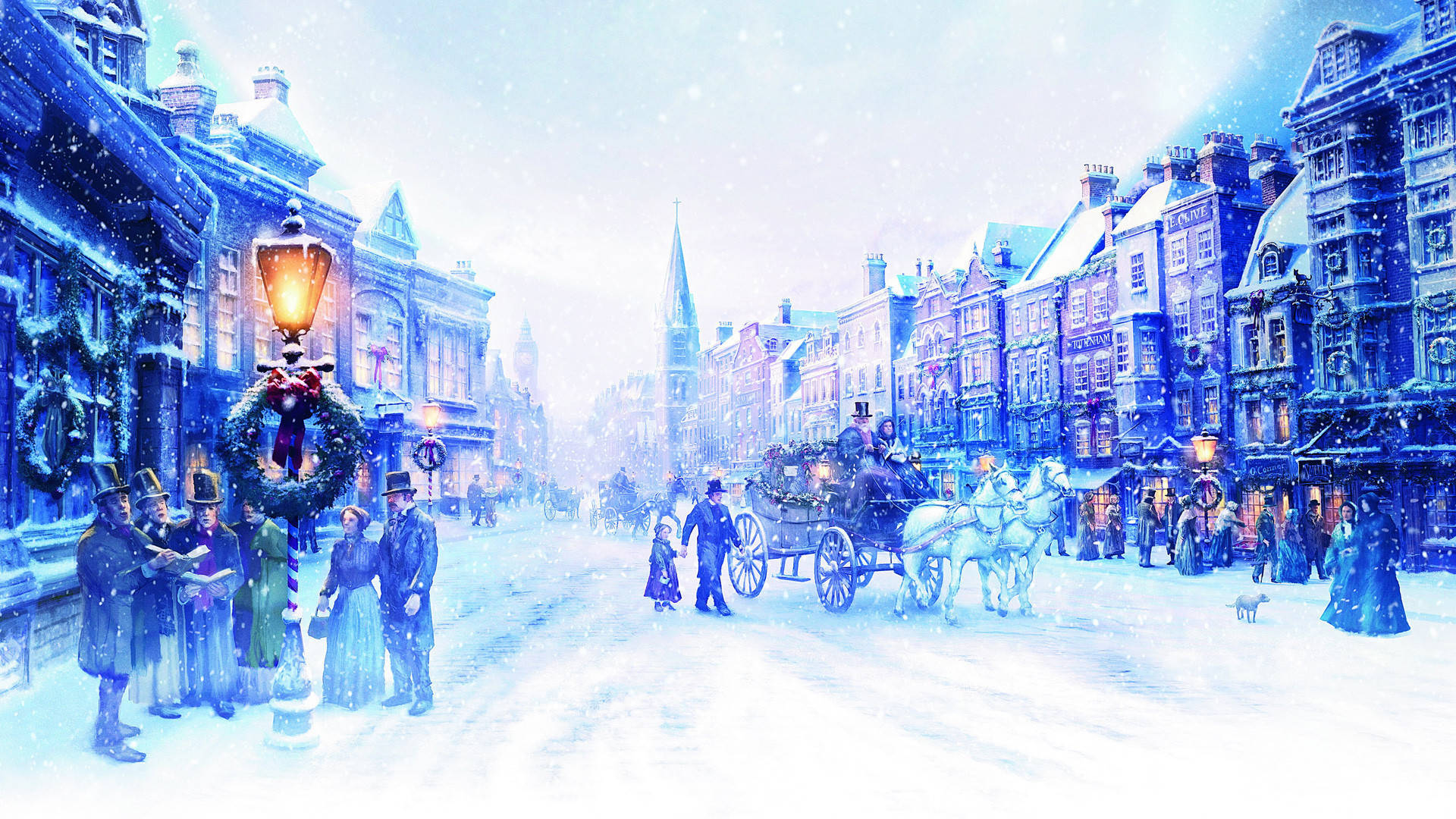 Escenario de Cuento de Navidad Fondos de pantalla