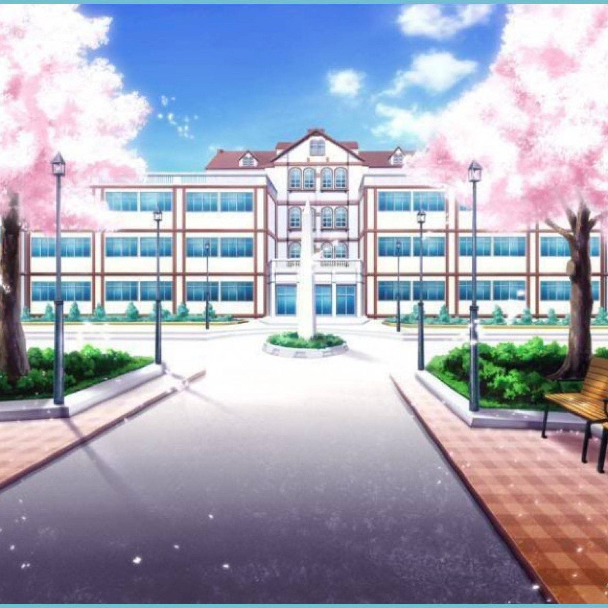 Escenario escolar anime Amanogawa Templar High School Fondos de pantalla