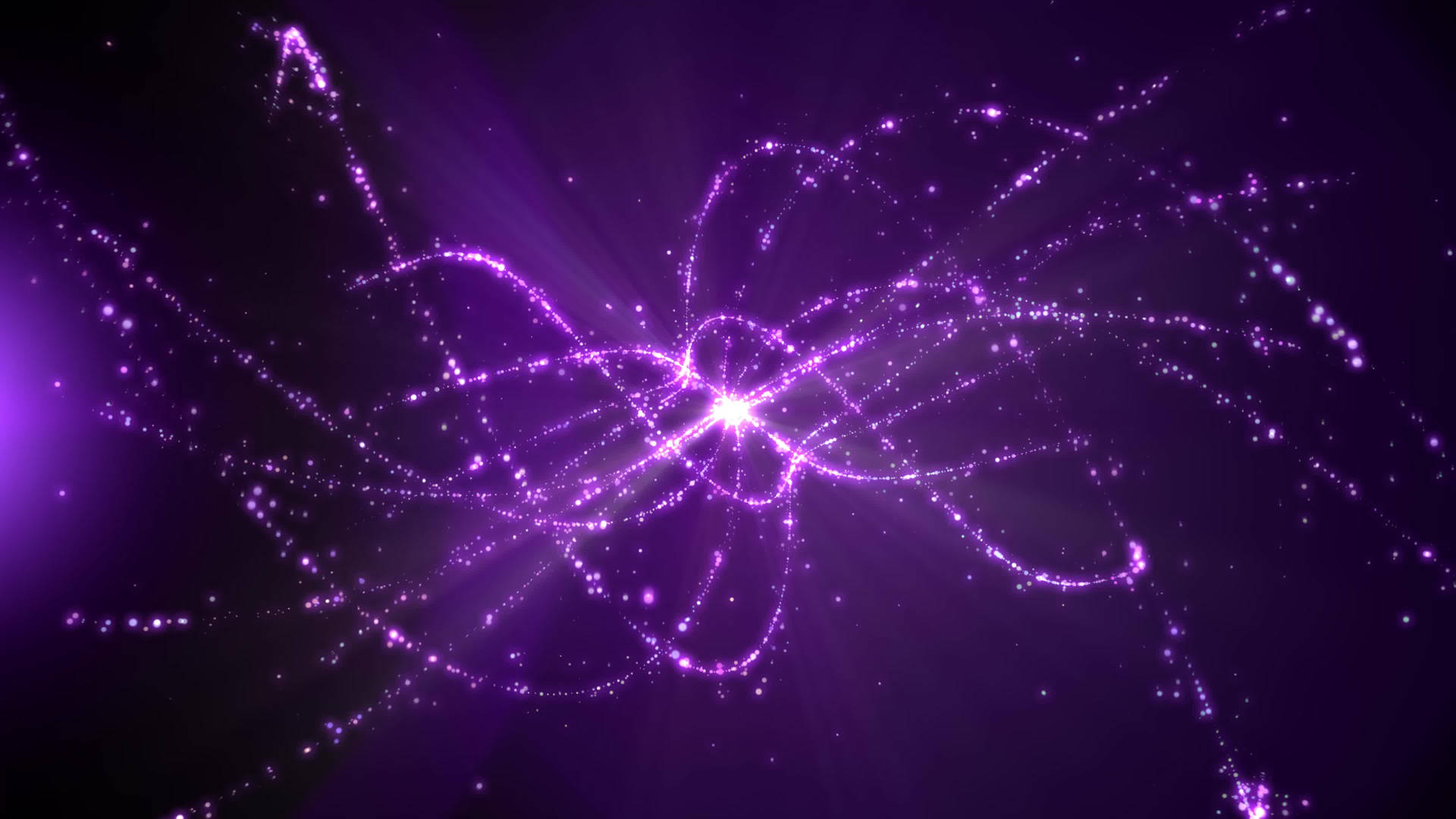 Escritorio 4K con Luces Púrpuras en Movimiento