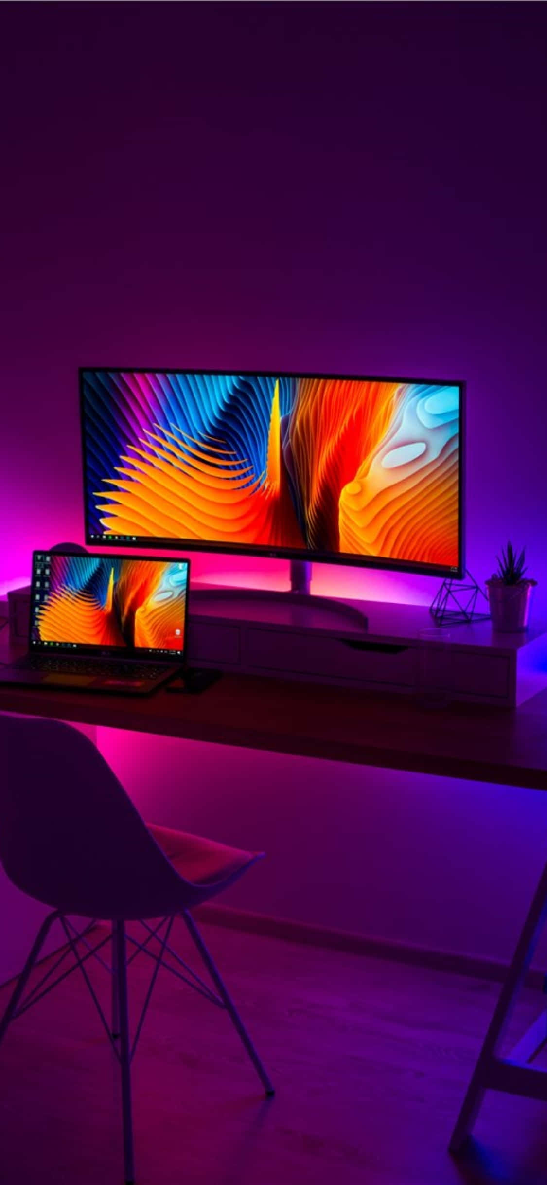 Escritorio con fondo morado para iPhone X Fondos de pantalla