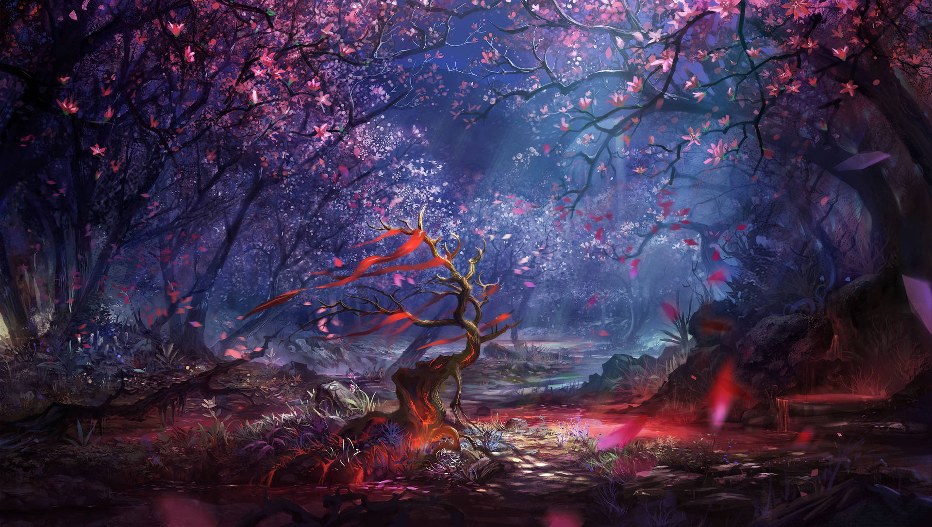 Escritorio de Bosque Fantástico en Movimiento 4K
