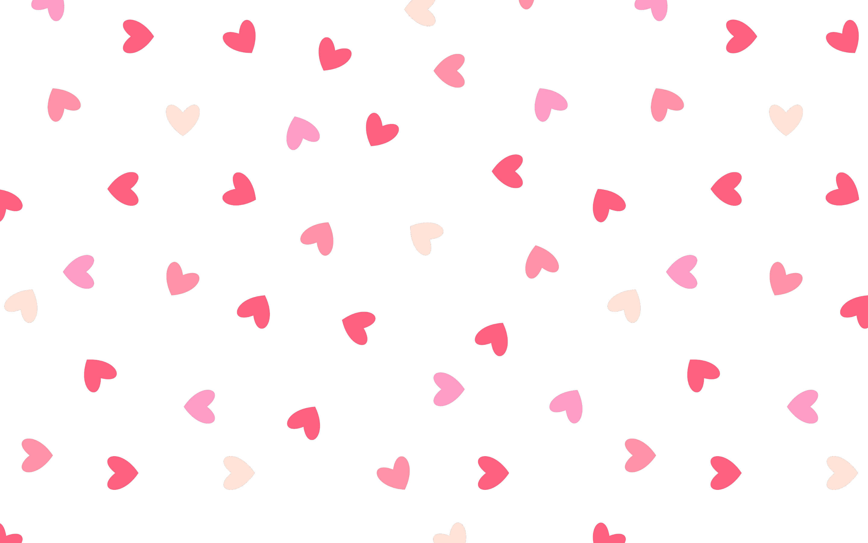 Escritorio de San Valentín con Corazones Dispersos Fondos de pantalla