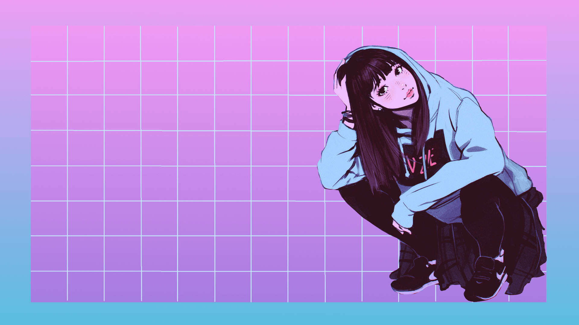 Escritorio Estético de Chica E-Girl Linda Fondos de pantalla