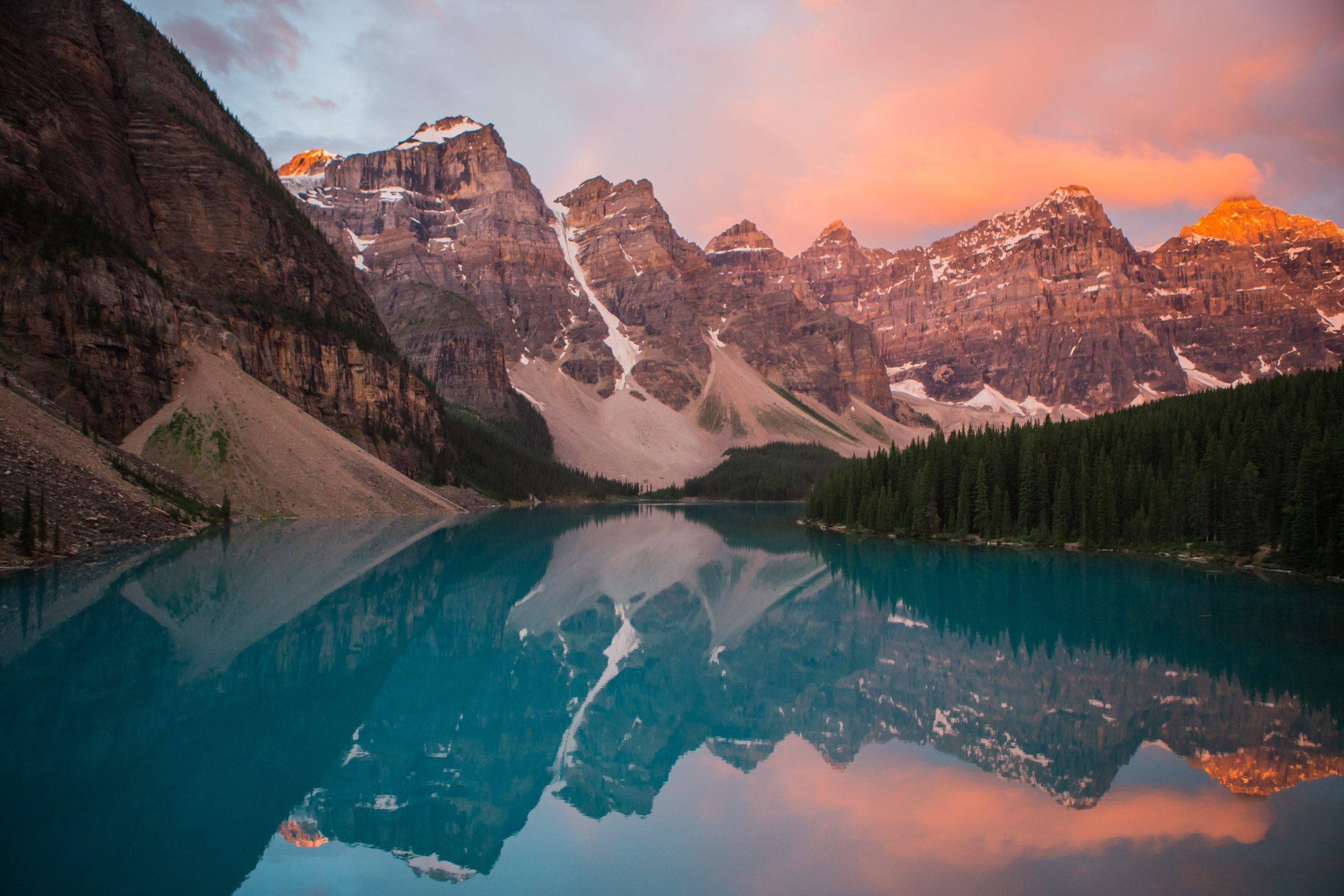 Escritorio estético Lago Moraine Fondos de pantalla